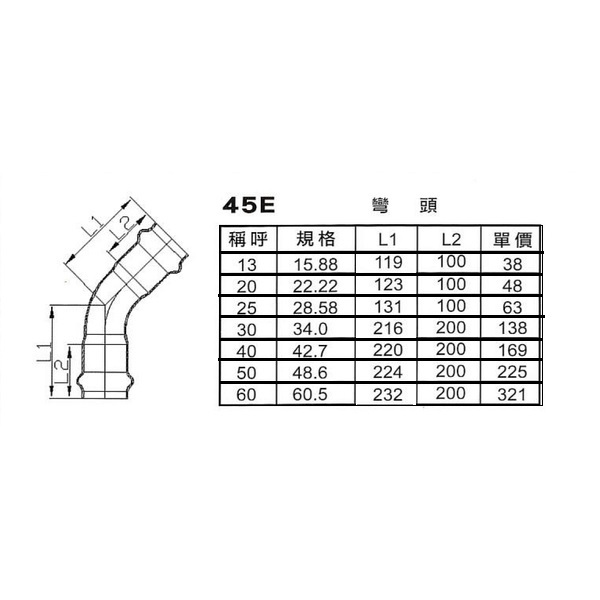 45E彎頭最新產品